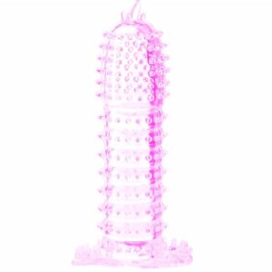 Vigoroso BAILE - BAINHA PARA PÉNIS COM PONTOS ESTIMULANTES ROSA 14 CM
