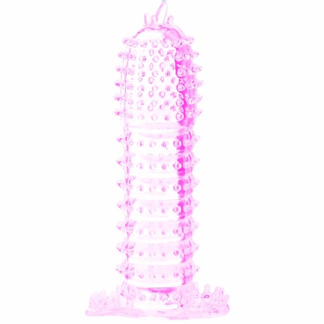Vigoroso BAILE - BAINHA PARA PÉNIS COM PONTOS ESTIMULANTES ROSA 14 CM