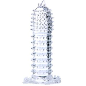 Vigoroso BAILE - BAINHA PARA PÉNIS COM PONTOS ESTIMULANTES TRANSPARENTE 14 CM