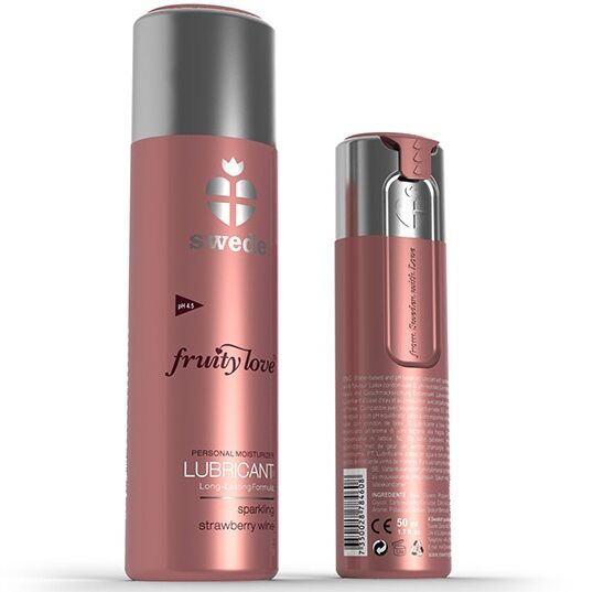 vVigoroso SWEDE - FRUITY LOVE LUBRIFICANTE ESPUMANTE MORANGO VINHO 100 ML