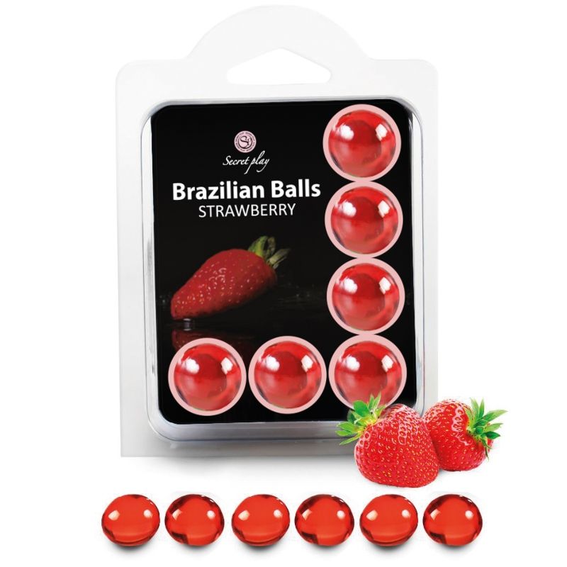 vVigoroso SECRETPLAY - CONJUNTO 6 BOLAS BRASILEIRAS MORANGO