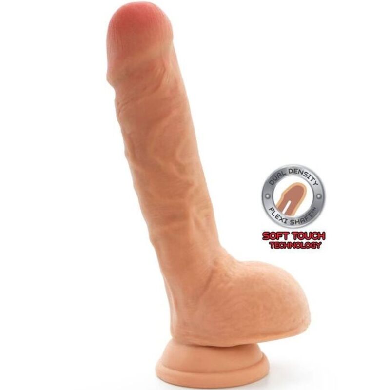 Vigoroso GET REAL - DILDO DE DUAL DENSIDADE PELE DE BOLAS DE 18 CM