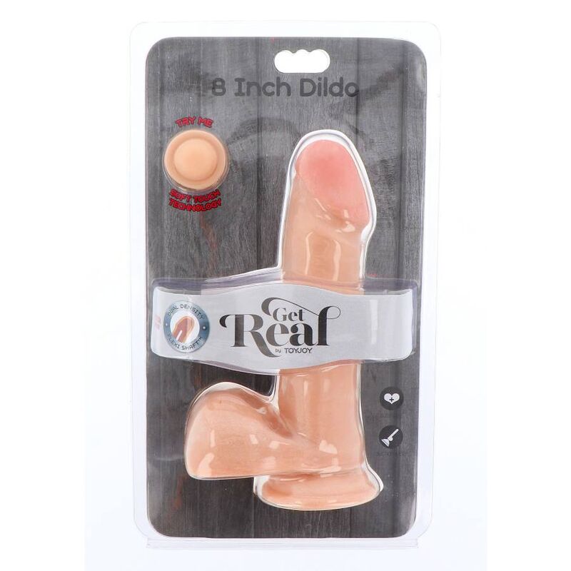 GET REAL - DILDO DE DUAL DENSIDADE PELE DE BOLAS DE 18 CM - Image 3