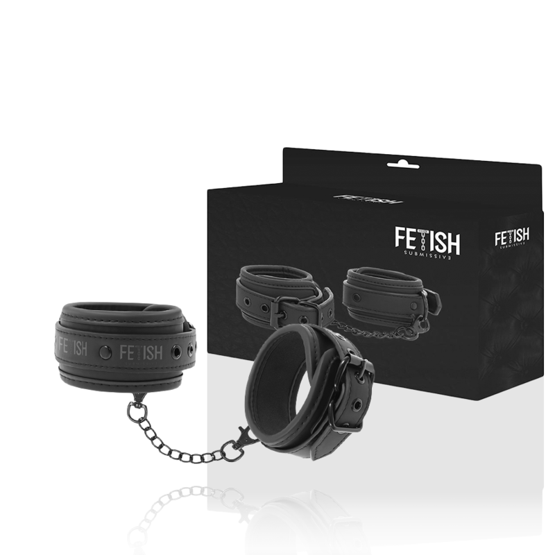 FETISH SUBMISSIVE - PUNHOS DE TORNOZELO DE COURO VEGANO COM FORRO DE NOPRENE - Image 2