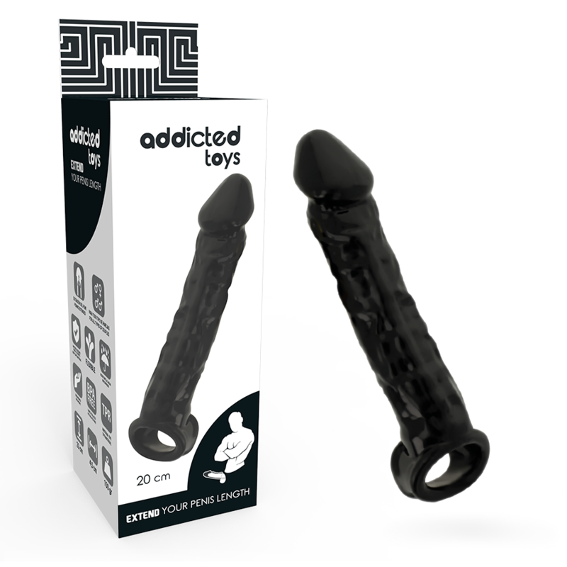 Vigoroso ADDICTED TOYS - DONG EXTENSO PRETA