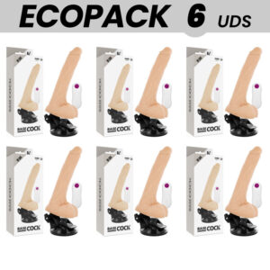 Vigoroso ECOPACK 6 UNIT - BASECOCK VIBRADOR DE CONTROLE REMOTO NATURAL REALISTA 19 CM -O- 4 CM