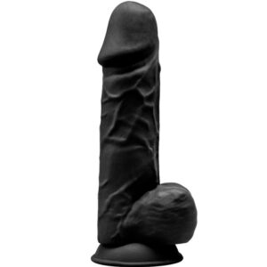 Vigoroso SILEXD - MODELO 1 PÊNIS REALÍSTICO PREMIUM SILEXPAN SILICONE PRETO 21.5 CM