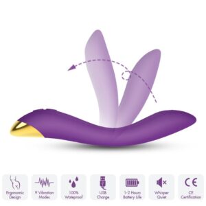 Vigoroso ARMONY - FLAMINGO VIBRADOR MULTIPOSIÇÃO ROXO