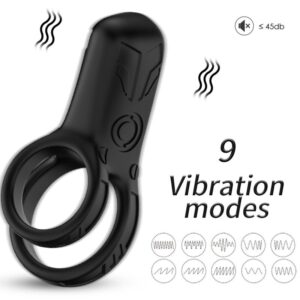 Vigoroso ARMONY - VIBRADOR DE ANEL DUPLO PRETO
