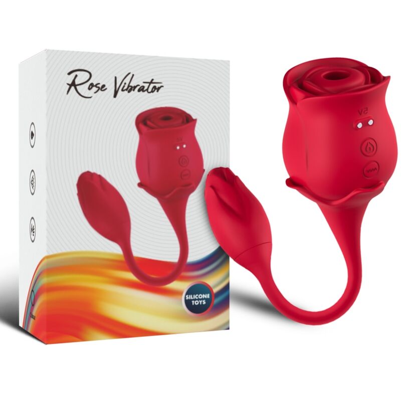 Vigoroso ARMONY - SUCKER DE CLITÓRIS ROSA E VIBRADOR 10 MODOS VERMELHO