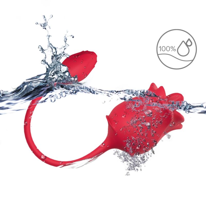 ARMONY - ESTIMULADOR DE SUCÇÃO E VIBRADOR 2 EM 1 ROSA 10 MODOS COM CAUDA VERMELHA - Image 3