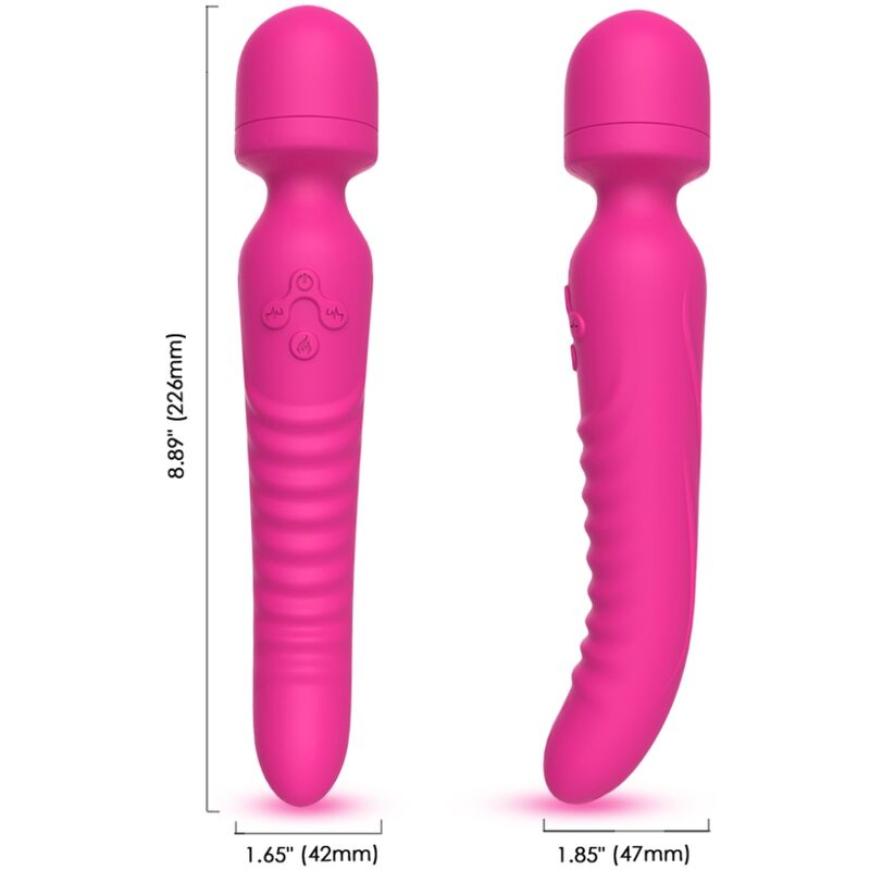 Vigoroso ARMONY - MASSAGER MISSÃO E VIBRADOR EFEITO DE CALOR FÚCSIA