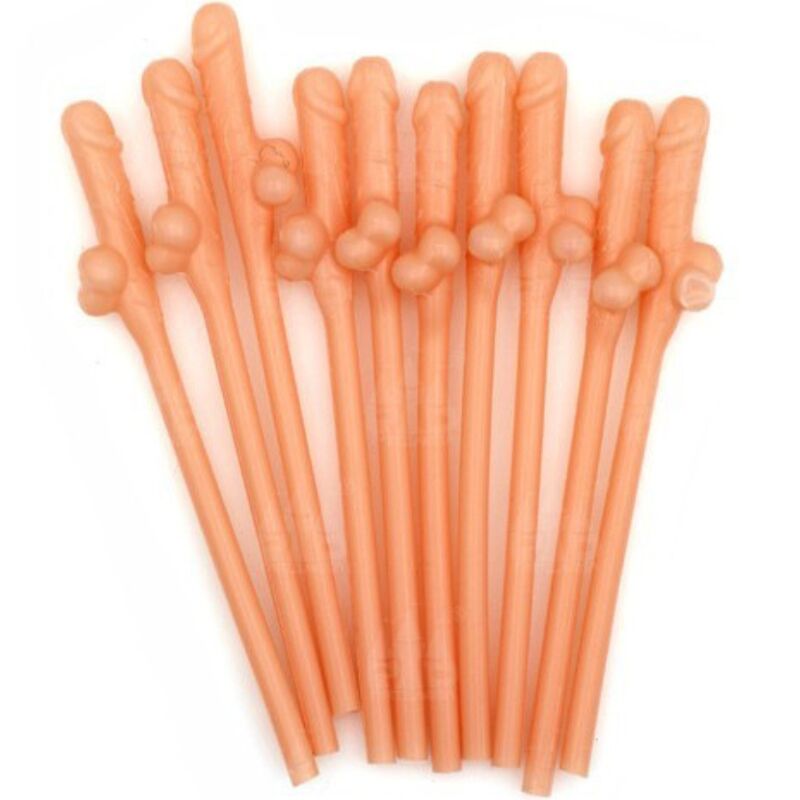 vVigoroso DIABLO PICANTE - 10 CANUDOS EM FORMATO DE PÊNIS