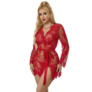 vVigoroso SUBBLIME - 953775 CAMISOLA DE NOITE DE RENDA + TANGA VERMELHO S/M