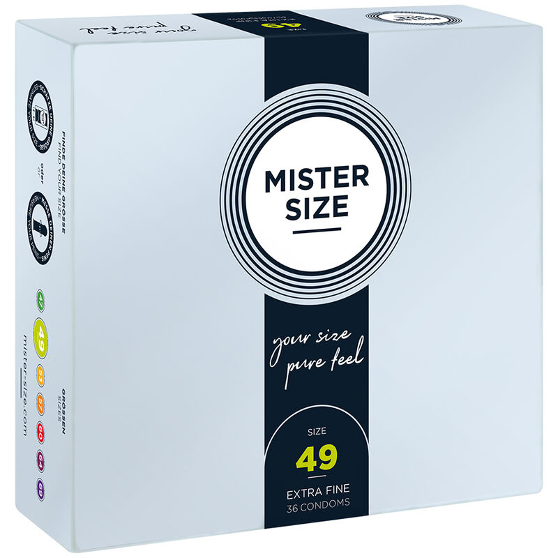 Vigoroso - MISTER SIZE - PRESERVATIVO TAMANHO S 49 MM (36 UNIDADES)