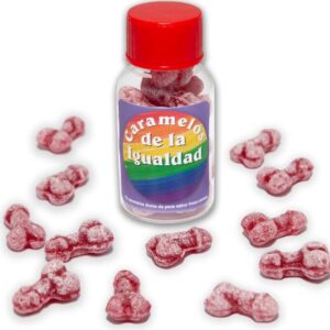 vVigoroso DIABLO PICANTE - 12 DOCES DE IGUALDADE EM FORMATO DE PÊNIS DE MORANGO/CEREJA