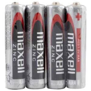 vVigoroso MAXELL - PILHA SALINA MANGANESO AAA R03 RETRÁTIL*4
