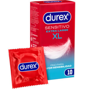 Vigoroso - DUREX - PRESERVATIVOS SENSITIVE XL EXTRA LONGO 10 UNIDADES