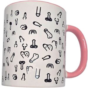 vVigoroso DIABLO PICANTE - CANECA PÊNIS BRANCA COM ALÇA ROSA 370 M