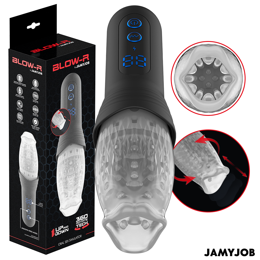 Vigoroso JAMYJOB - MASTURBADOR BLOW-R COM EMPURRAÇÃO E ROTAÇÃO