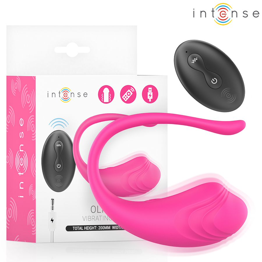 Vigoroso INTENSE - OVO VIBRATÓRIO ROSA OLIVIA COM CONTROLE REMOTO