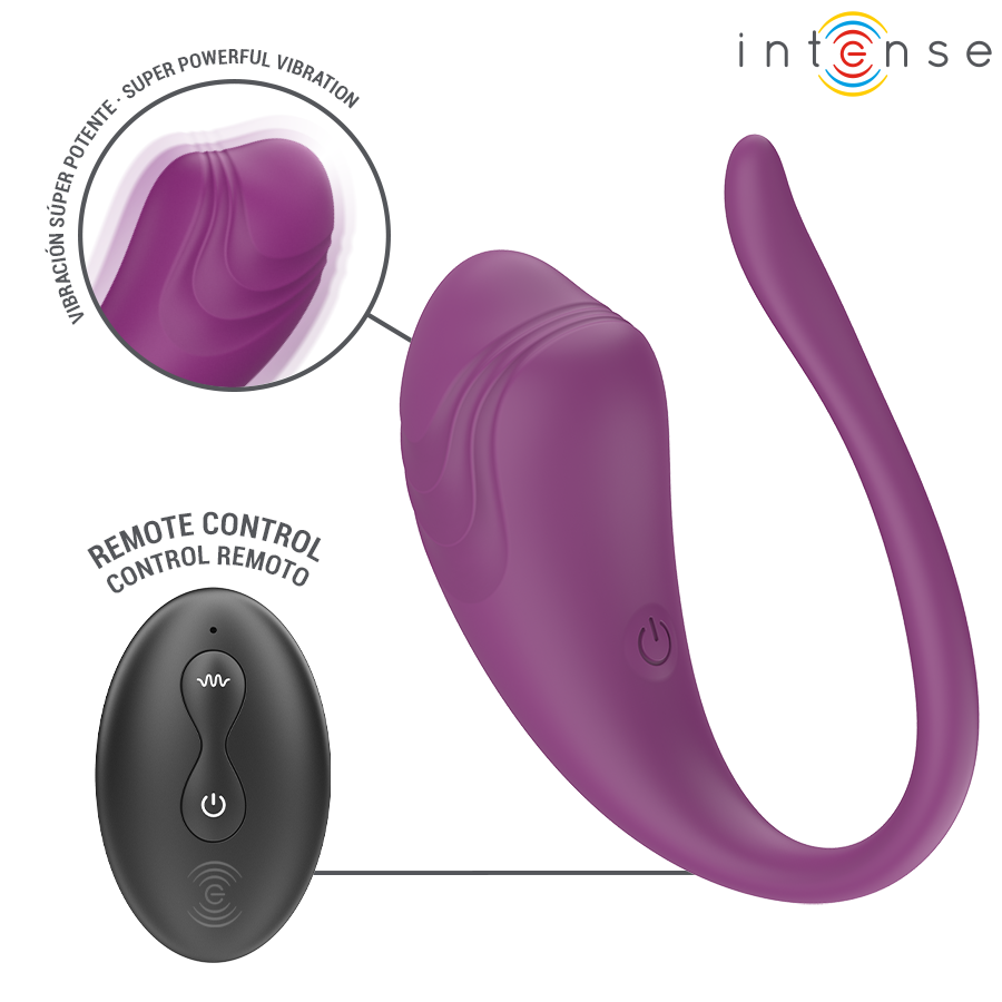 INTENSE - OVO VIBRATÓRIO ROXO OLIVIA COM CONTROLE REMOTO - Image 3