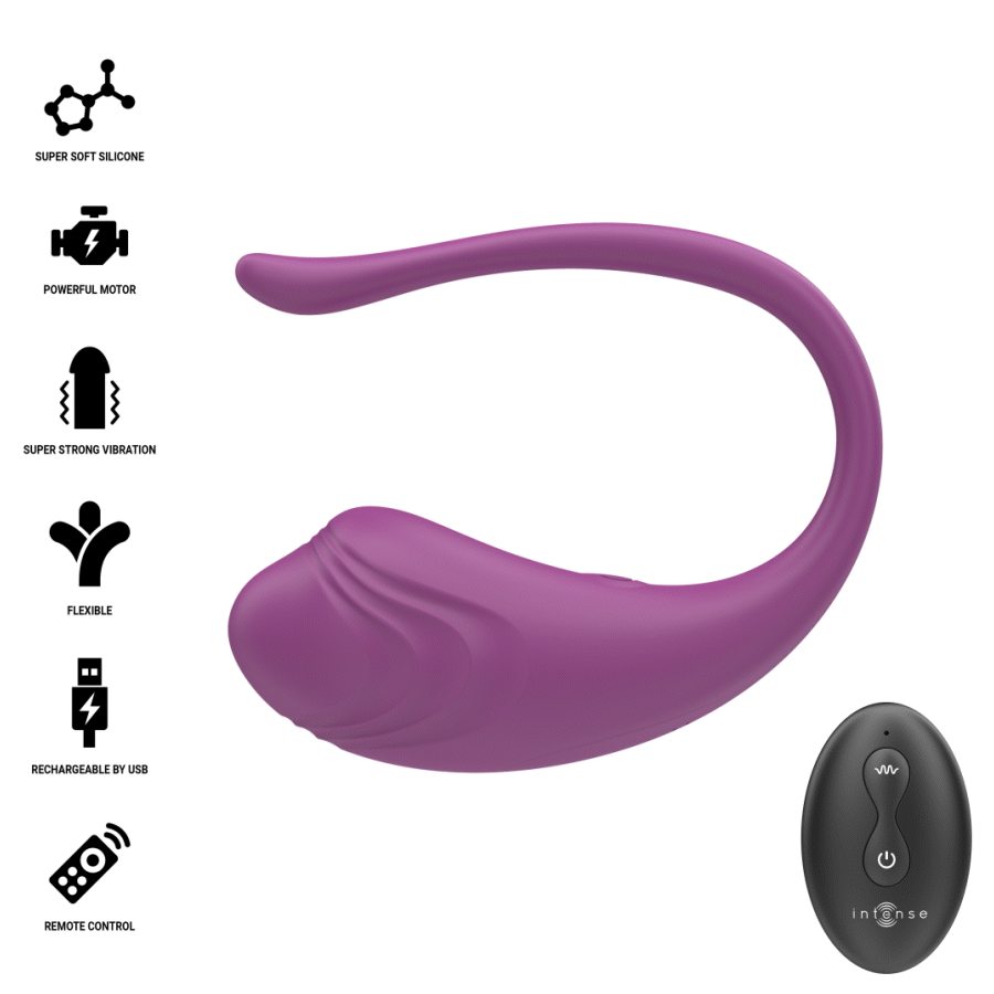 INTENSE - OVO VIBRATÓRIO ROXO OLIVIA COM CONTROLE REMOTO - Image 2