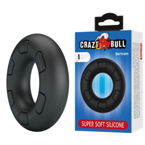 Vigoroso CRAZY BULL - ANEL PENIANO DE SILICONE SUPER MACIO BERTRAM PRETO