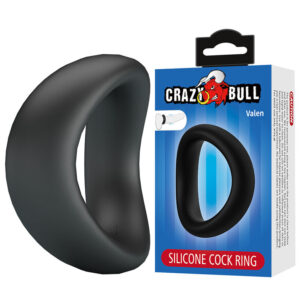Vigoroso CRAZY BULL - ANEL PENIANO ERGONÔMICO DE SILICONE VALEN PRETO