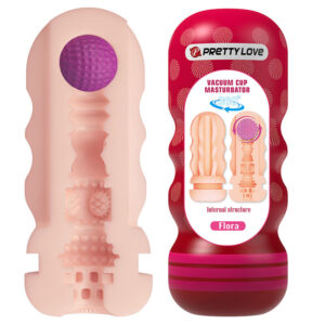 Vigoroso PRETTY LOVE - MASTURBADOR VAGINAL FLORA COM VENTOSA E TEXTURAS INTERNAS