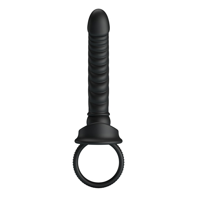 PRETTY LOVE - VIBRADOR ANAL MERRITT COM ANEL E VIBRAÇÃO PRETO - Image 2