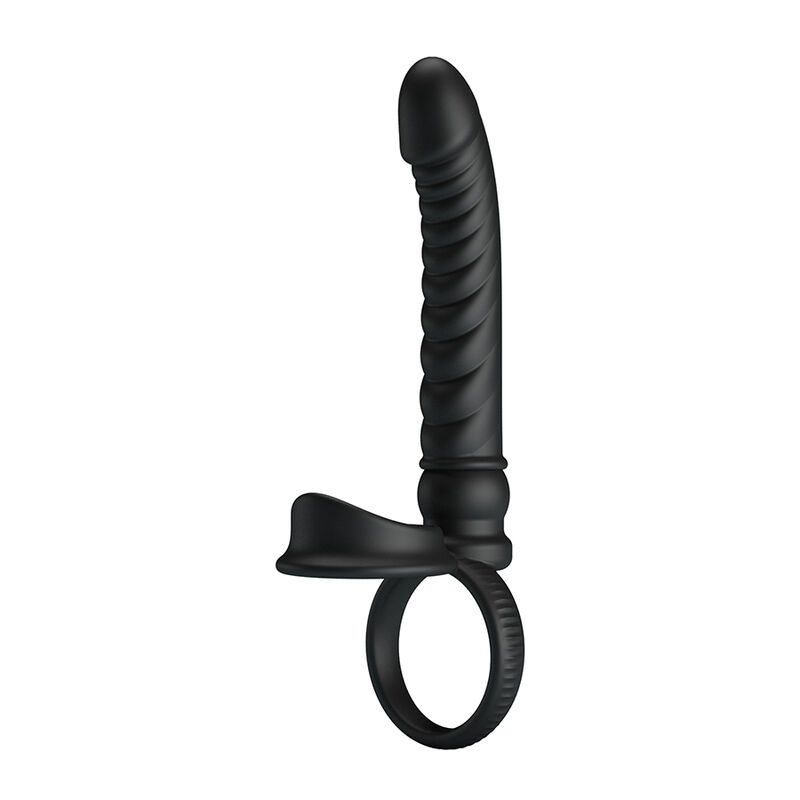 PRETTY LOVE - VIBRADOR ANAL MERRITT COM ANEL E VIBRAÇÃO PRETO - Image 3