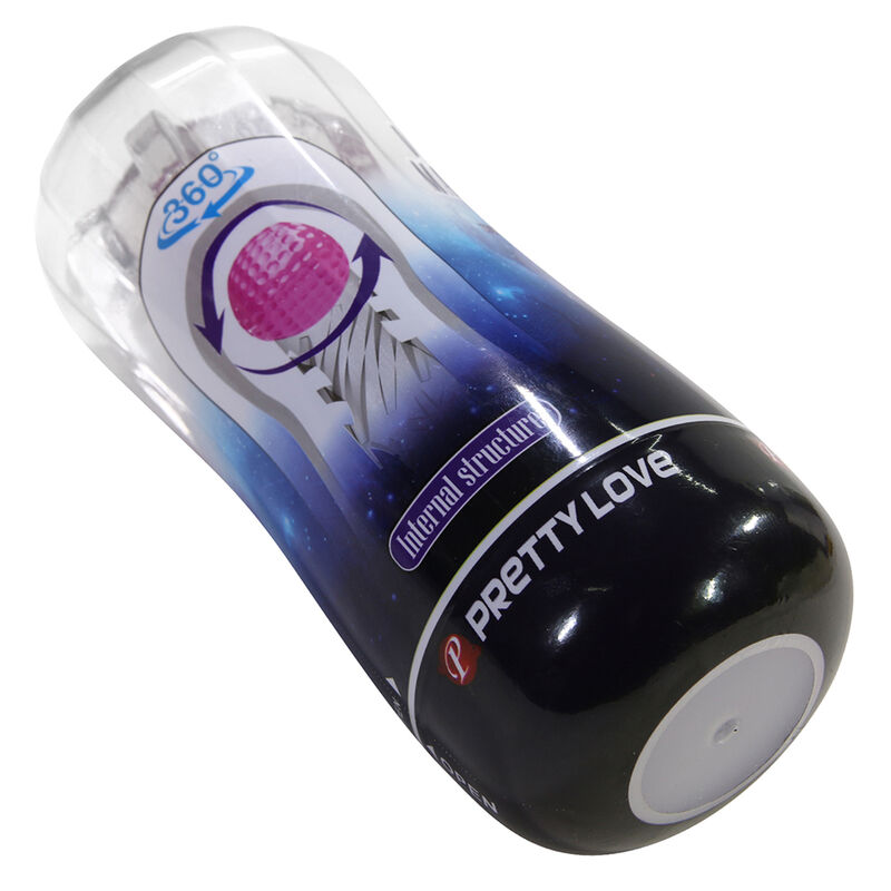 PRETTY LOVE - COPO DE MASTURBAÇÃO TEXTURIZADO 360º TRANSPARENTE - Image 3