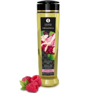 vVigoroso SHUNGA - ÓLEO DE MASSAGEM ORGÂNICO COM AROMA DE FRAMBOESA 240 ML