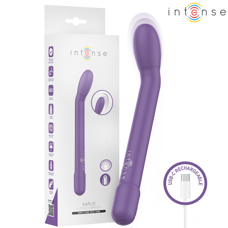 Vigoroso INTENSE - ESTIMULADOR DE PONTO G RECARREGÁVEL KARLIE ROXO