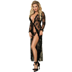 vVigoroso SUBBLIME - BABYDOLL PEIGNOIR FLORAL DESIGN ONE SIZE