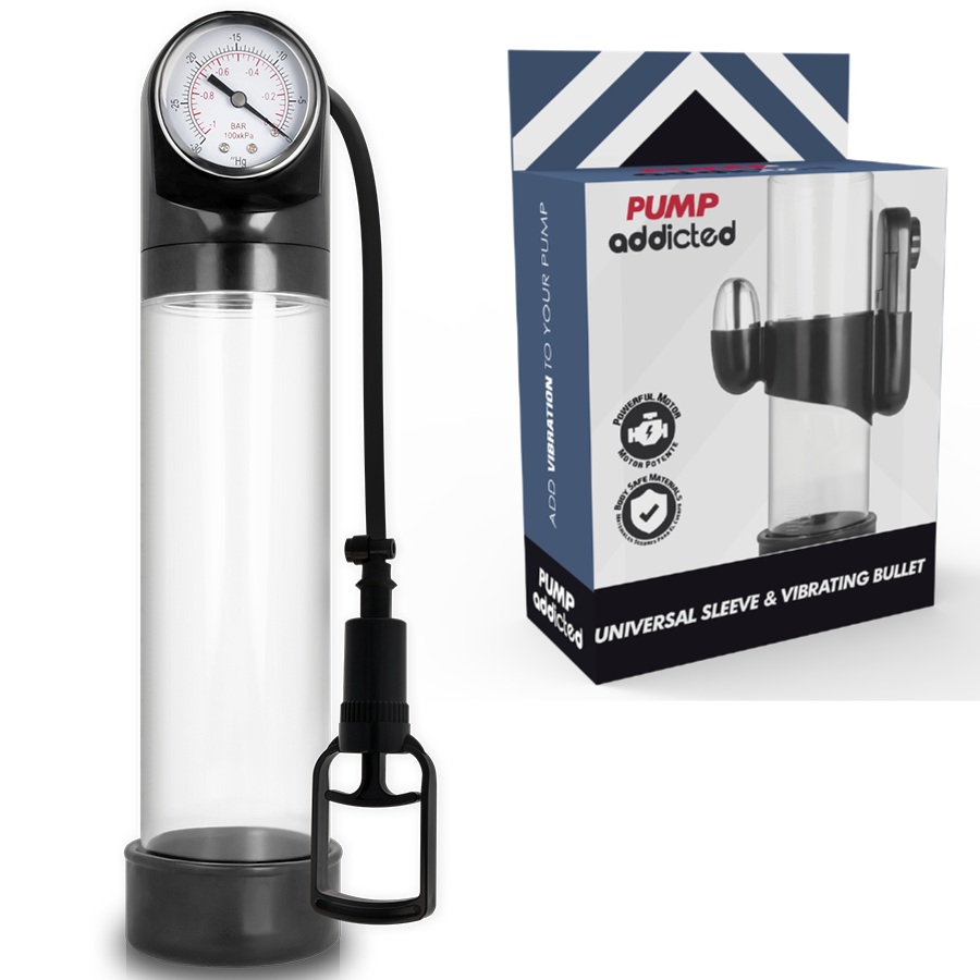 Vigoroso PUMP ADDICTED - VIBRADOR TRANSPARENTE RX9