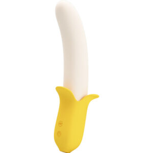Vigoroso PRETTY LOVE - BANANA GEEK SUPER POWER 7 VIBRAÕES PARA CIMA E PARA BAIXO SILICONE PRETO