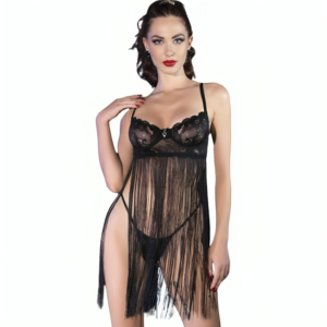 vVigoroso CHILIROSE - CR 4496 BABYDOLL PRETO L/XL