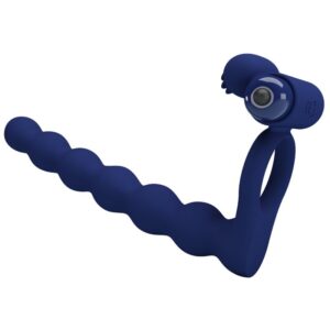 Vigoroso PRETTY LOVE - AJMAL ANEL VIBRADOR COM PLUG AZUL