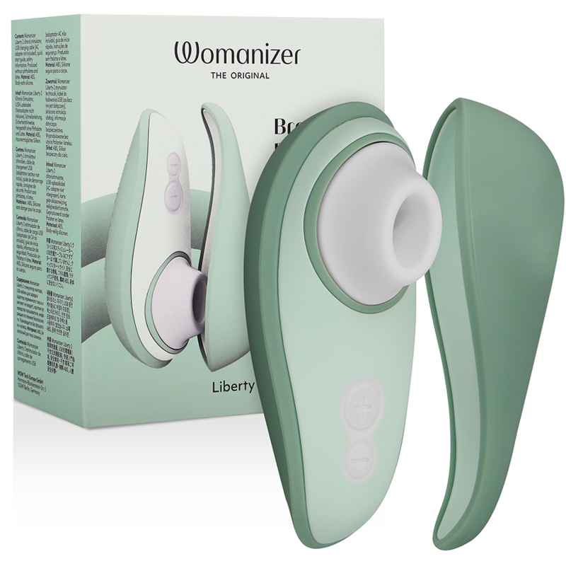 Vigoroso WOMANIZER - LIBERTY 2 ESTIMULADOR DE CLITÓRIS E SUCÇÃO VERDE CLARO