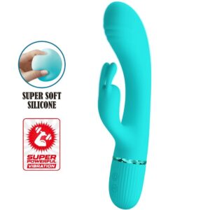 Vigoroso PRETTY LOVE - SCOCCO VIBRADOR COELHO TURQUESA
