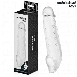 Vigoroso ADDICTED TOYS - BAINHA DE PÊNIS TRANSPARENTE TAMANHO M 27 CM