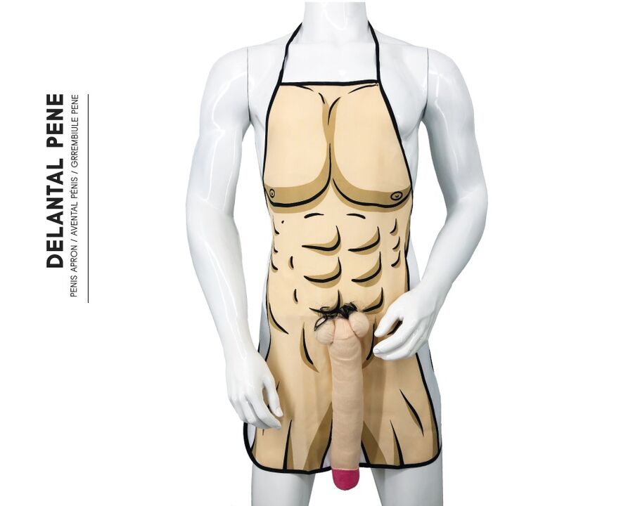 vVigoroso DIABLO PICANTE - AVENTAL DE PÊNIS 3D MUSCULAR E OUSADO