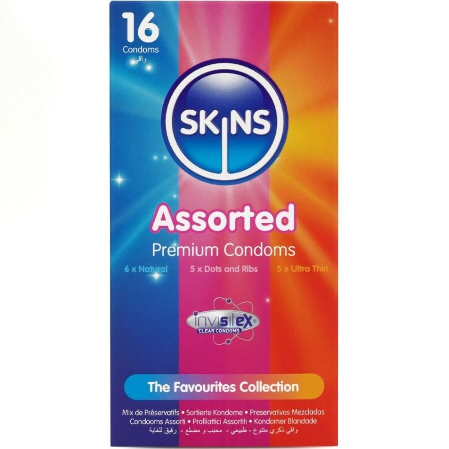 Vigoroso - SKINS - PACOTE COM 16 PRESERVATIVOS PREMIUM VARIADOS