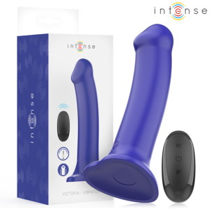 Vigoroso INTENSE - VIBRADOR VICTORIA COM VENTOSA 10 VIBRAÇÕES AZUL ESCURO CONTROLE REMOTO