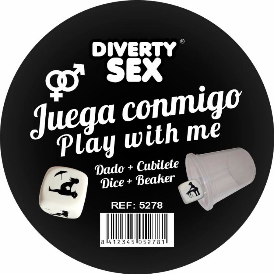 vVigoroso DIABLO PICANTE - DADO DURO BRANCO COM POSIÇÕES E CUBO