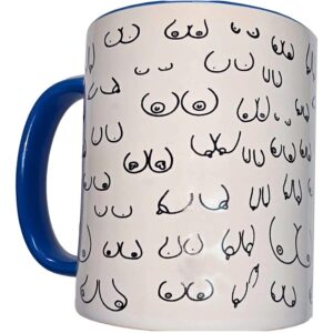 vVigoroso DIABLO PICANTE - CANECA PEITOS BRANCOS COM ALÇA AZUL 370 ML