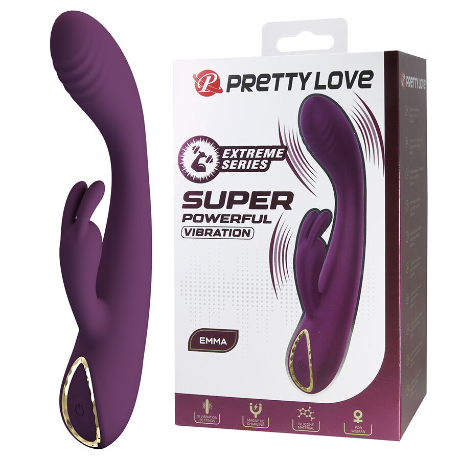 Vigoroso PRETTY LOVE - EMMA VIBRADOR ROXO RABBIT COM ESTIMULADOR