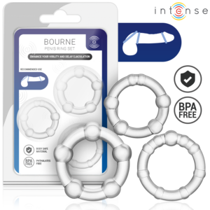 Vigoroso INTENSE - BOURNE CONJUNTO DE 3 ANÉIS PENIANOS